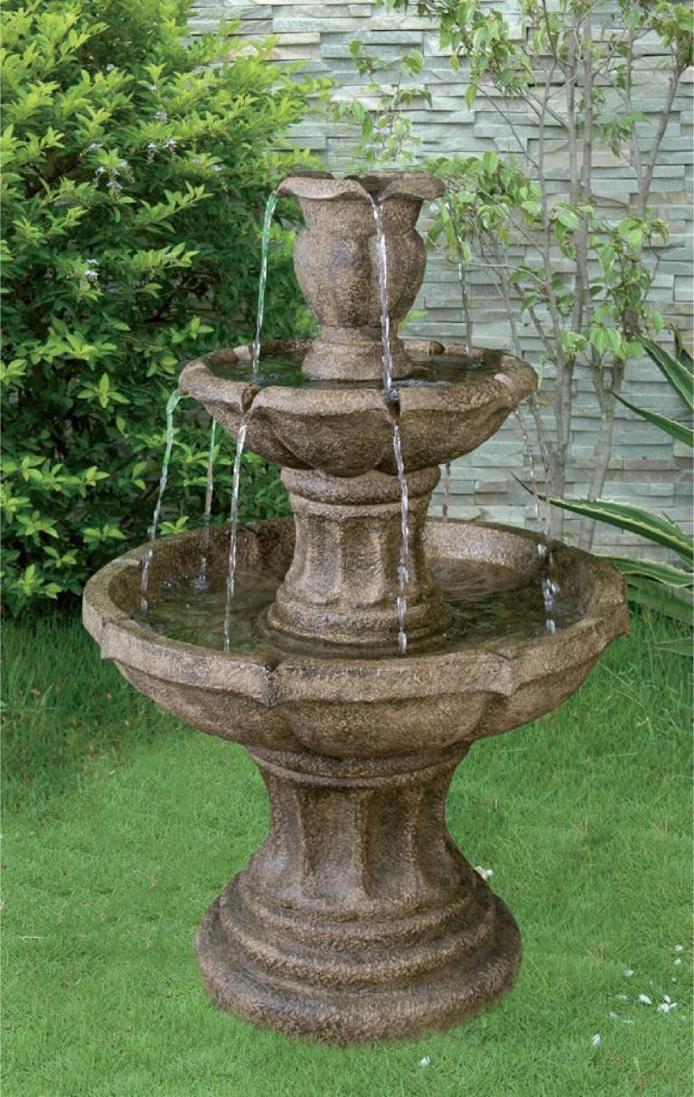 3 Tier Classic Stone Fountain Garden Water Features Depot