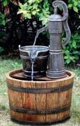 Pump on Wooden Barrel